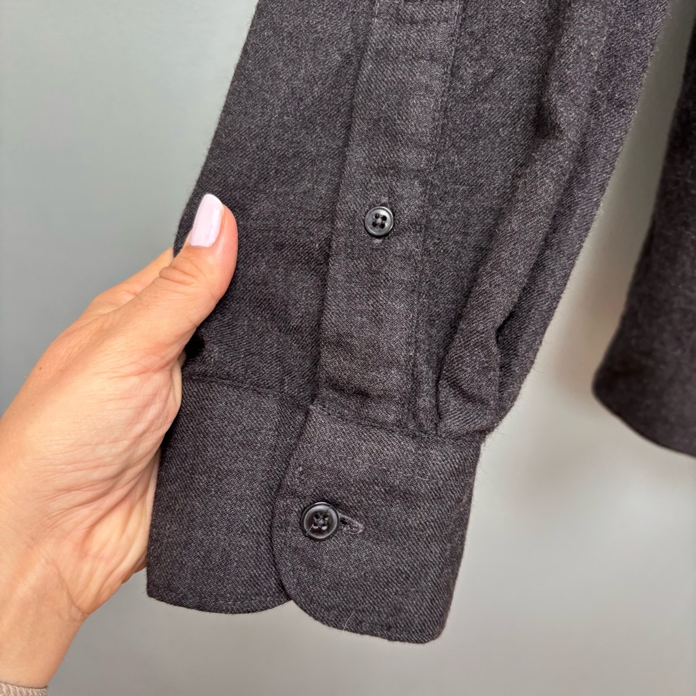 Pendleton Virgin Wool Dark Gray Button-Up Shirt L - image 3